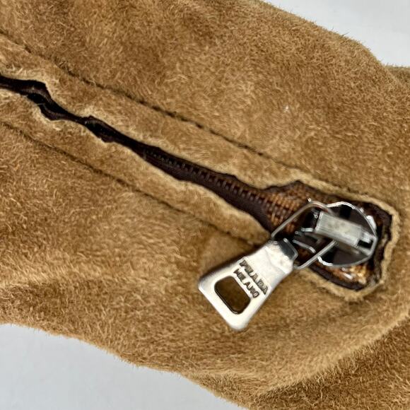 Prada brown suede colorblock riding boots (35.5 / US 5) - Picture 8 of 13